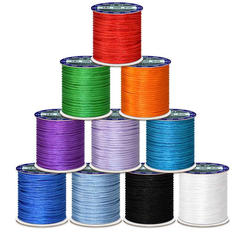 Knotting Cord Silk - 1.5Mm 2Mm 2.5Mm Nylon Cotton Đen