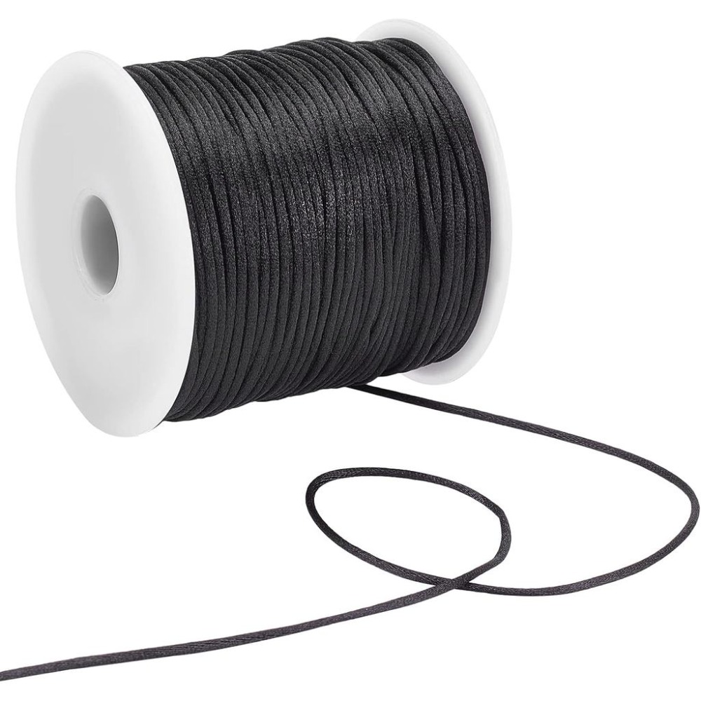 Knotting Cord Silk - 1 Roll 70m Satin Rattail Cord
