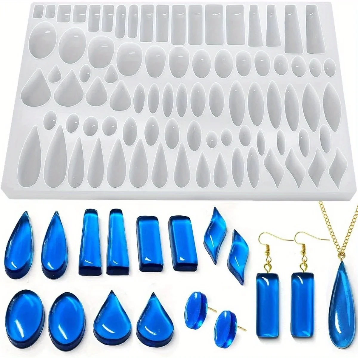 Stud Earrings Silicone Mold wi - đánh giá và giá Jewelry Making Uv Resin Kit