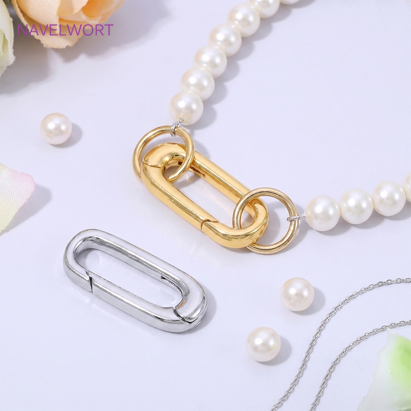 1/2/4Pcs 18K Gold Plated Oval  - đánh giá và giá Jewelry Making Metal Supplies