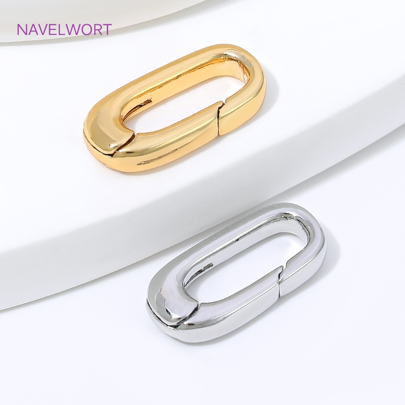1/2/4Pcs 18K Gold Plated Oval  - đánh giá và giá Jewelry Making Metal Supplies