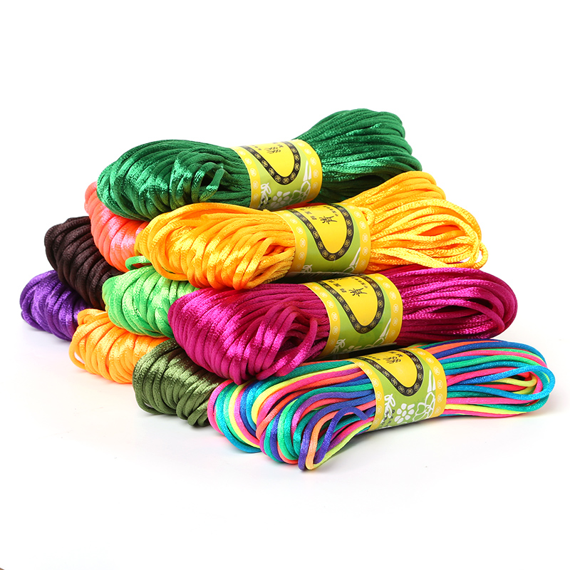 2 mét 20 mét Mềm Satin Rattail - đánh giá và giá Knotting Cord Silk