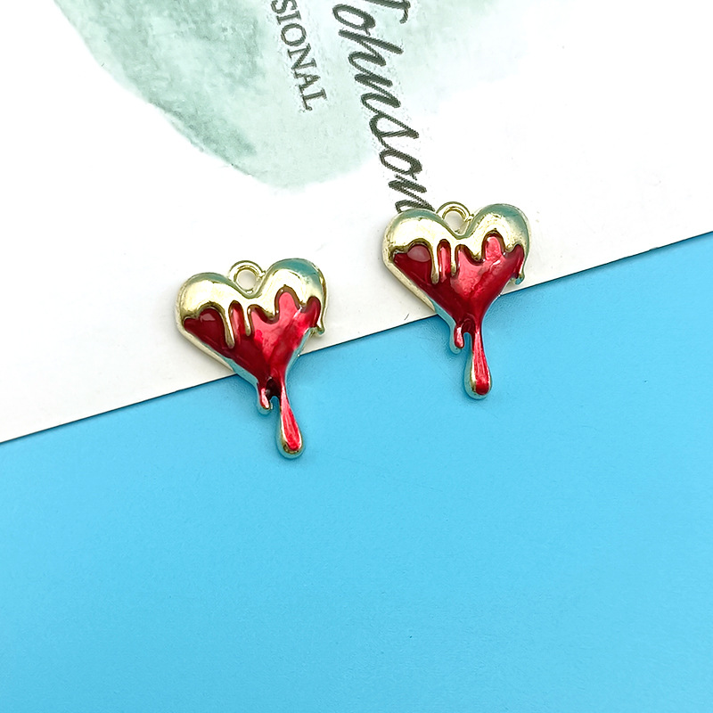 10pcs Melt Heart Charms Black  - đánh giá và giá Jewelry Making For 5 Year Old