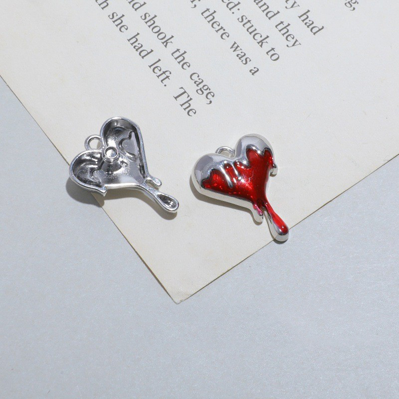 10pcs Melt Heart Charms Black  - đánh giá và giá Jewelry Making For 5 Year Old